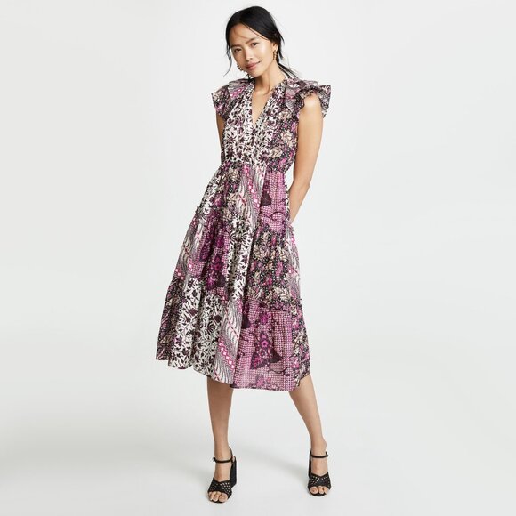 Ulla Johnson "Asis" Patchwork Printed Dress, size 4 - Picture 13 of 14